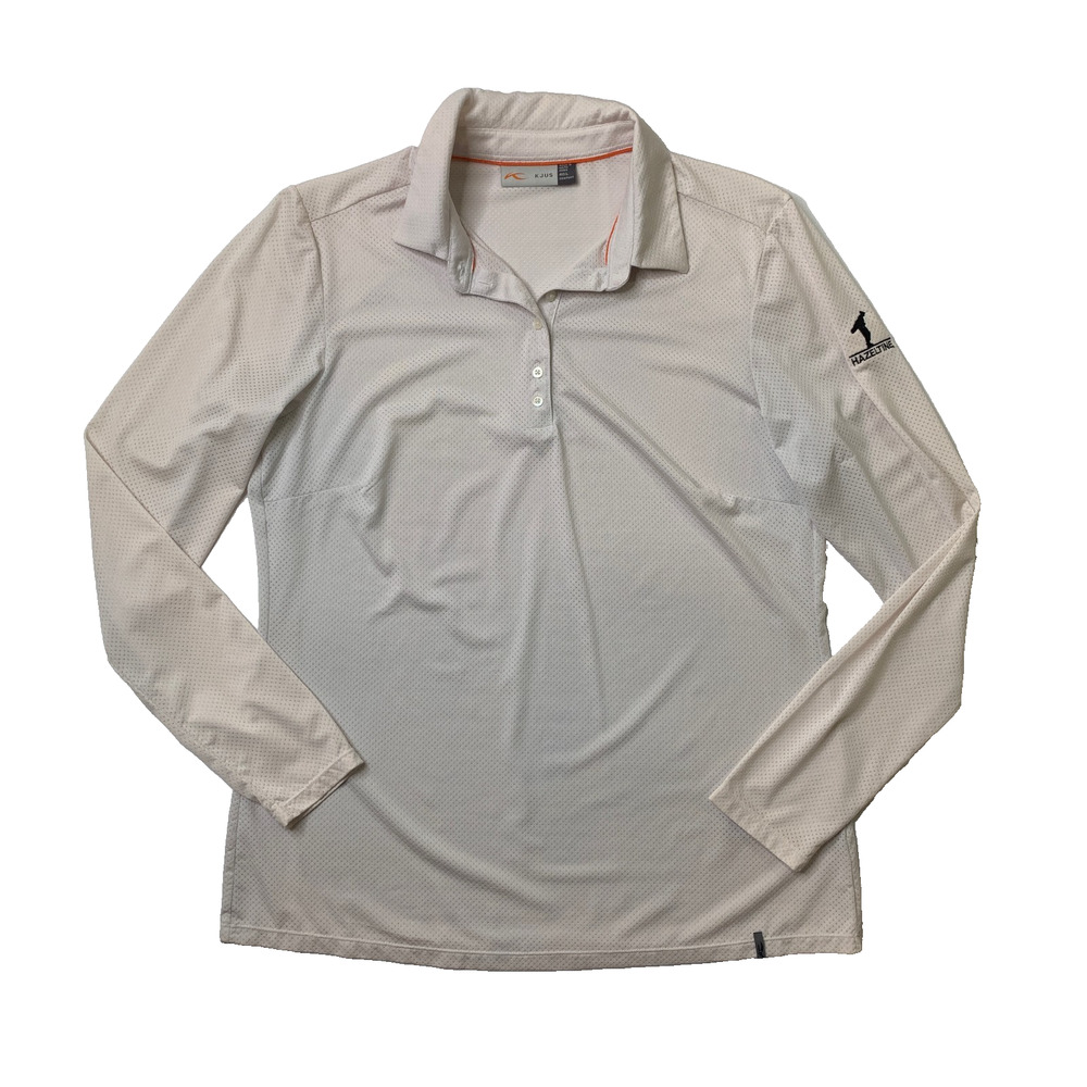 KJUS Shirt Womens 40 Natural Eve Polo Long Sleeve Hazeltine National Golf Club